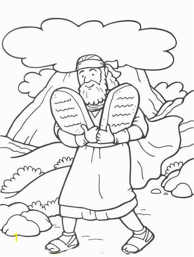 Moses 10 Commandments Coloring Page 48 Moses and the 10 Mandments Vbs Moses Pinterest