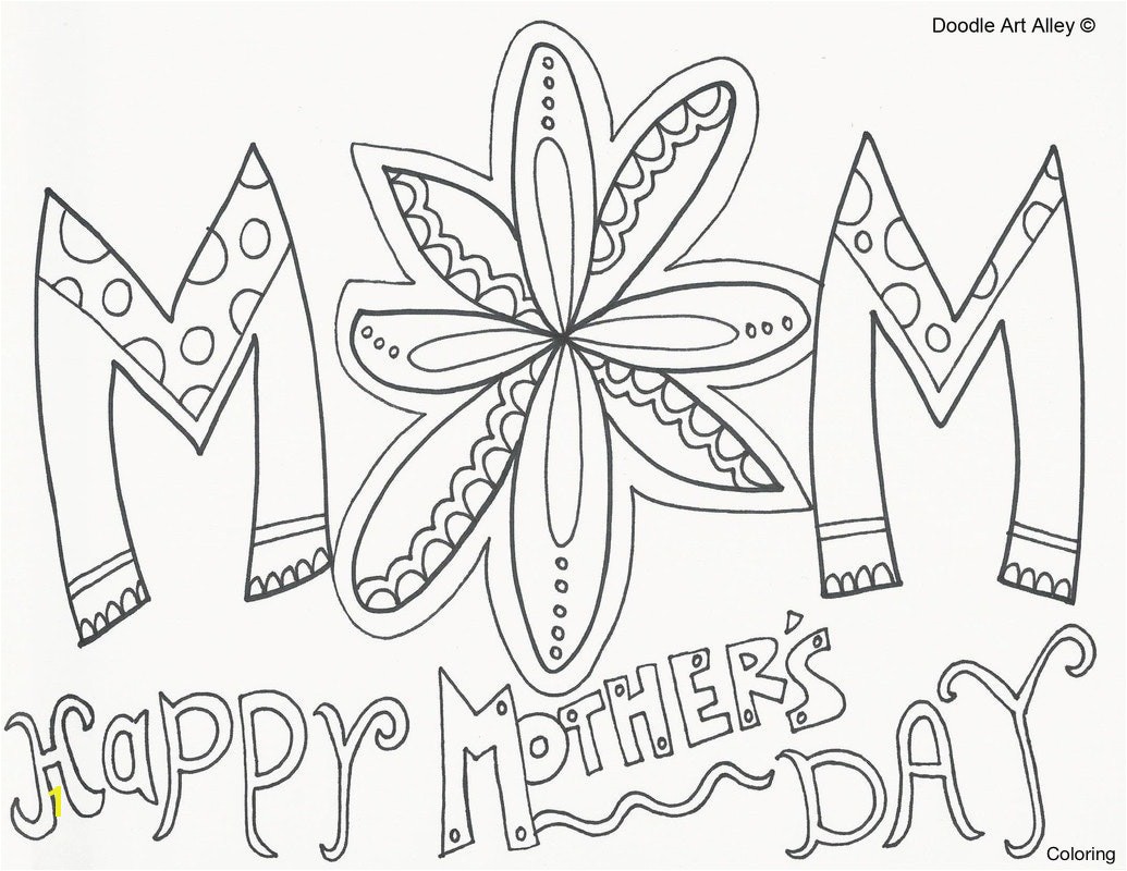 Mother Day Color Pages Printable Happy Mothers Day Coloring Page Agmc