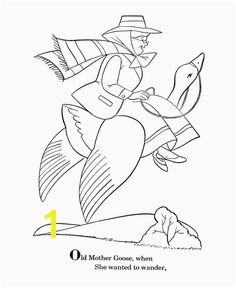 Old Mother Goose color for cover of our Nursery Rhyme Folder