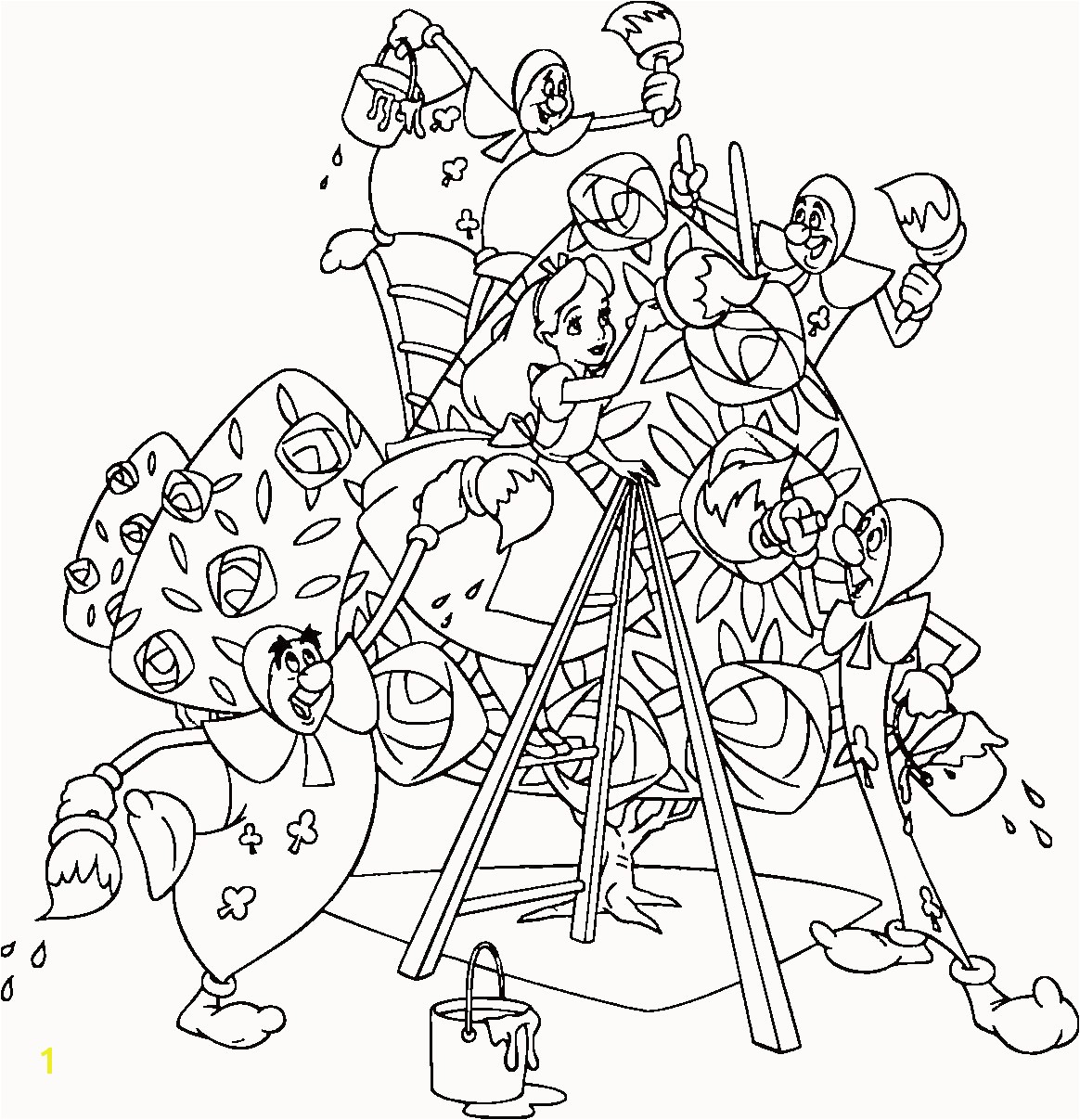 Alice in wonderland coloring pages alice in wonderland printable 4