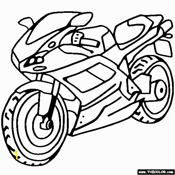 Mouse and the Motorcycle Coloring Pages Ducati Sportbike Motorcycle Line Coloring Page