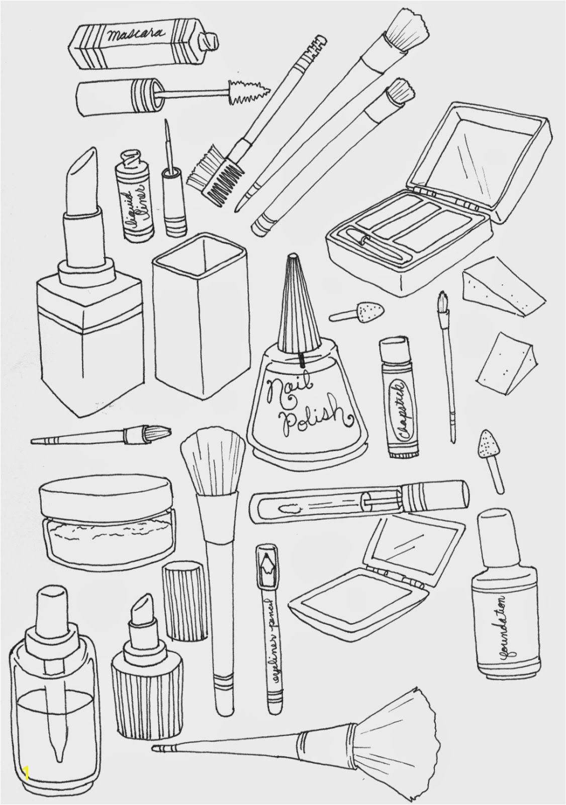 makeup coloring page