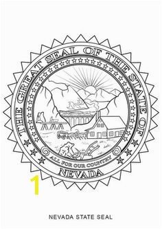 Nevada State Seal Coloring page Nevada History Pinterest