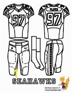 Seattle Seahawks Football Uniform Coloring Page At YesColoring