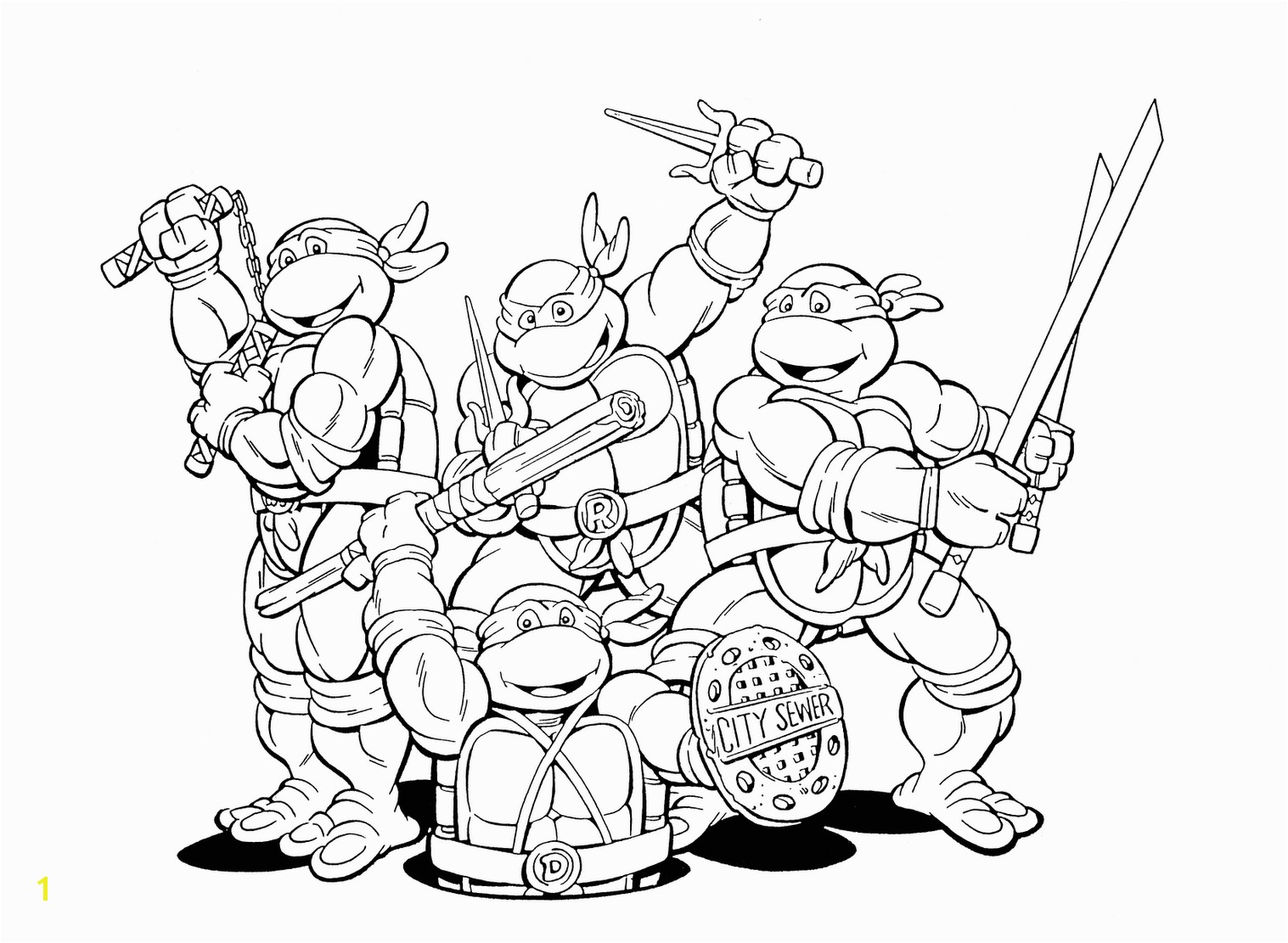 Nickelodeon Ninja Turtles Coloring Pages