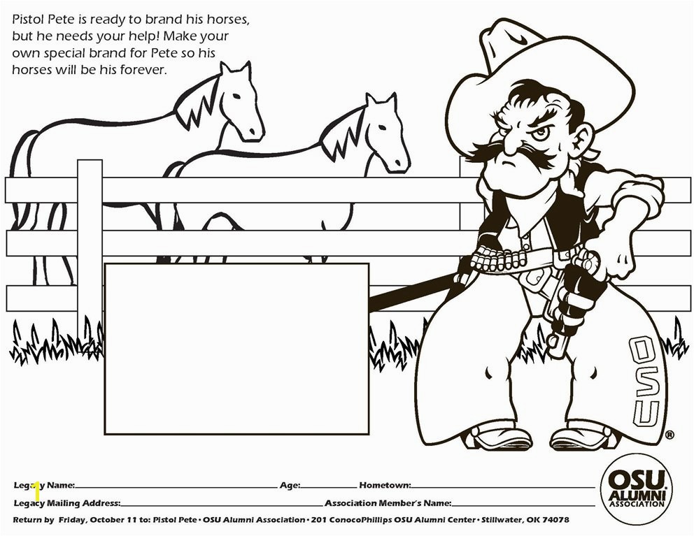 Oklahoma State University Coloring Pages Oklahoma Coloring Pages