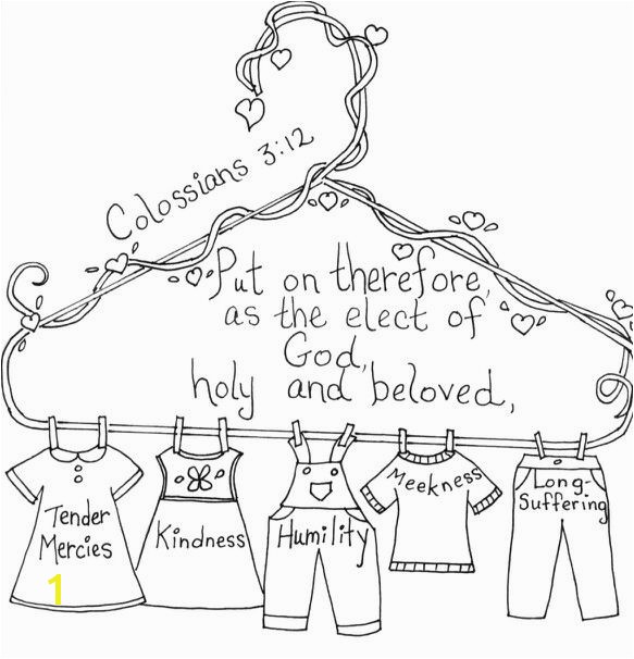 Colossians 3 12 Bible coloring page