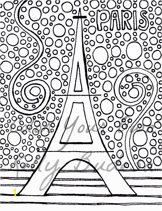 Adult Coloring Page Eiffel Tower Coloring Page Eiffel Tower Coloring Pages Free Paris Eiffel Tower Coloring Art