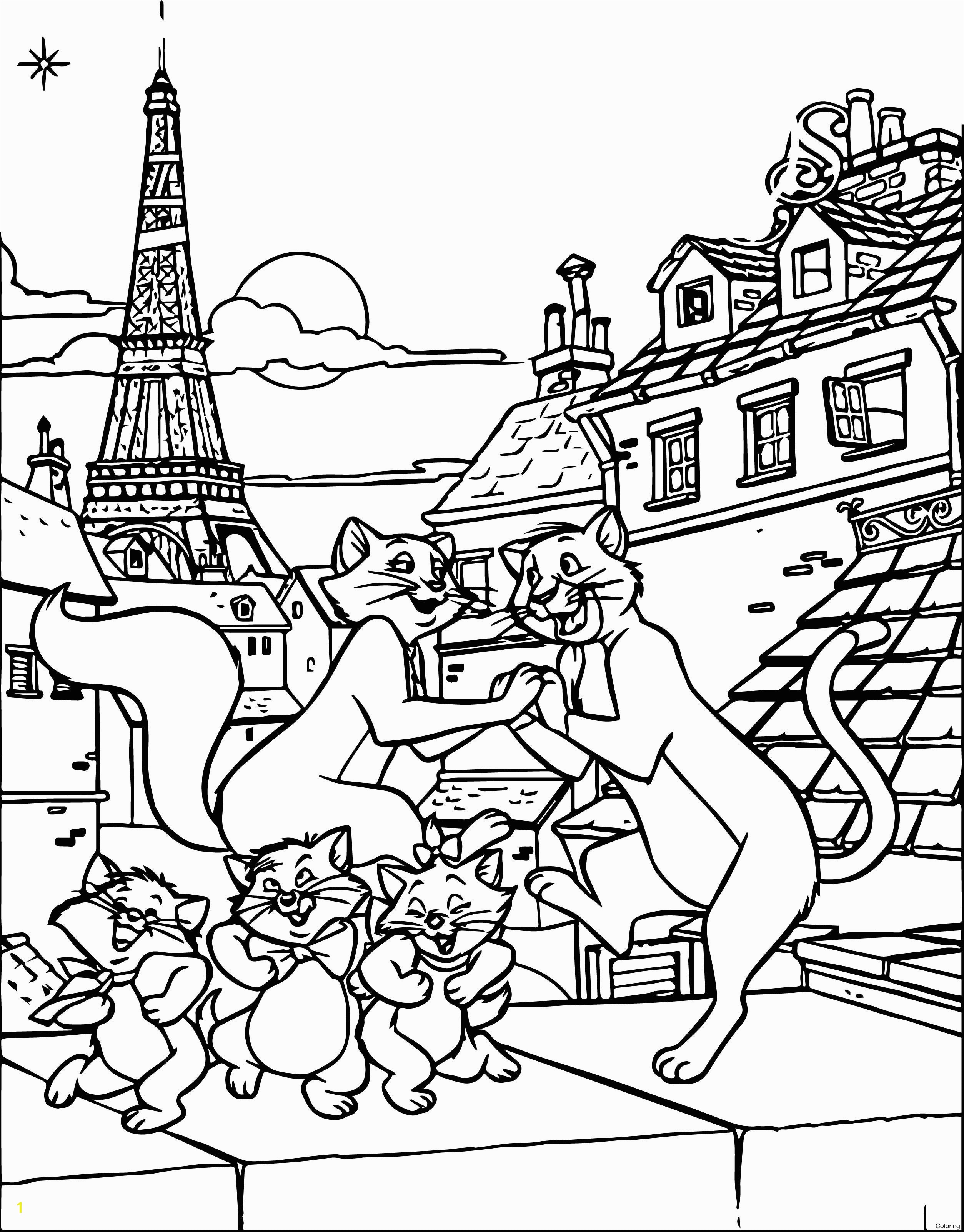 Ratatouille And Paris Coloring Pages For Kids Lovely New