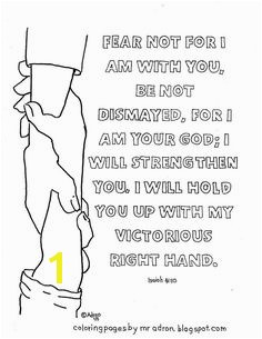 Coloring Pages for Kids by Mr Adron Printable Bible Verse Coloring Page Isaiah 41
