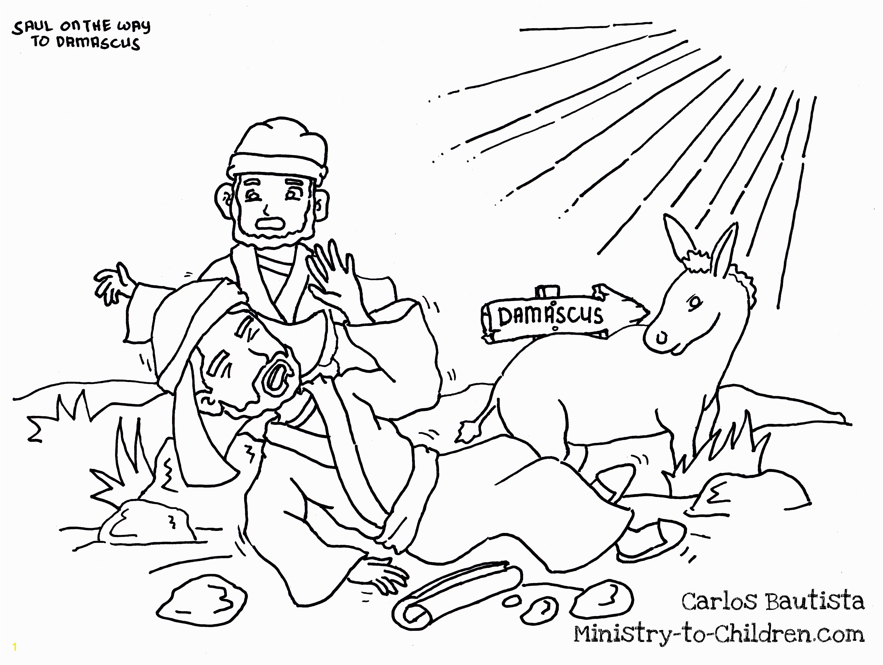 Paul s Conversion coloring page