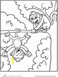 Silly Monkeys Coloring Page