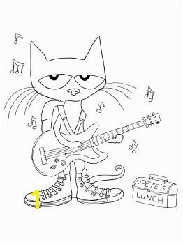 Pete the Cat Rocking in my School Shoes coloring page