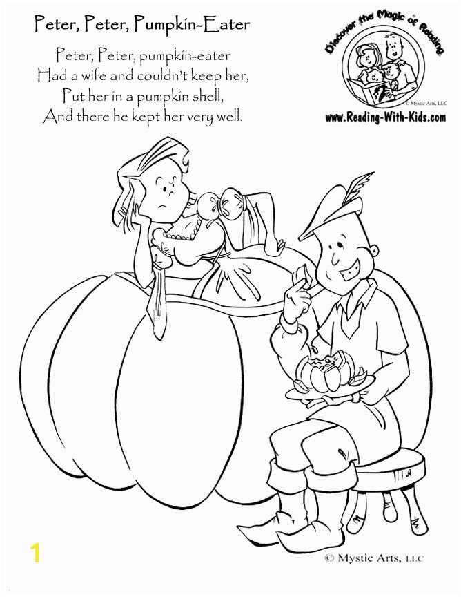 Hero Coloring Page · Peter Peter Pumpkin Eater coloring page