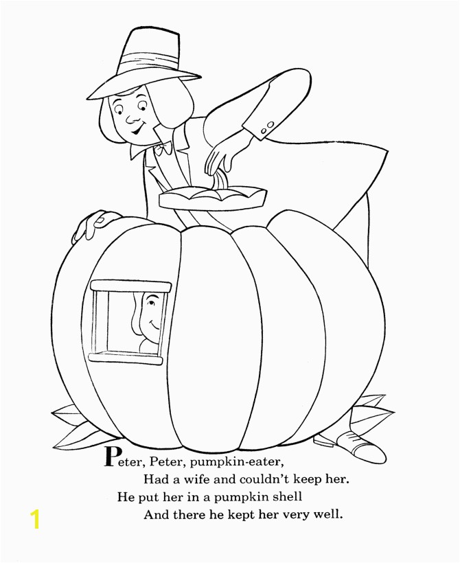 Peter Peter Pumpkin Eater Coloring Page Peter Peter Pumpkin Eater Coloring Page