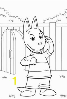 Backyardigans Austin Smiling Coloring Pages Nick Jr