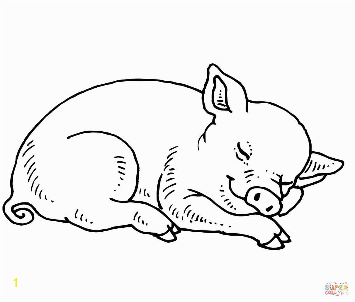 the Sleeping Baby Pig coloring pages to view printable