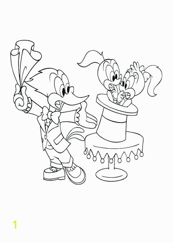Pileated Woodpecker Coloring Page Unique Woodpecker Coloring Page Woody Woodpecker Magician Coloring Page Image