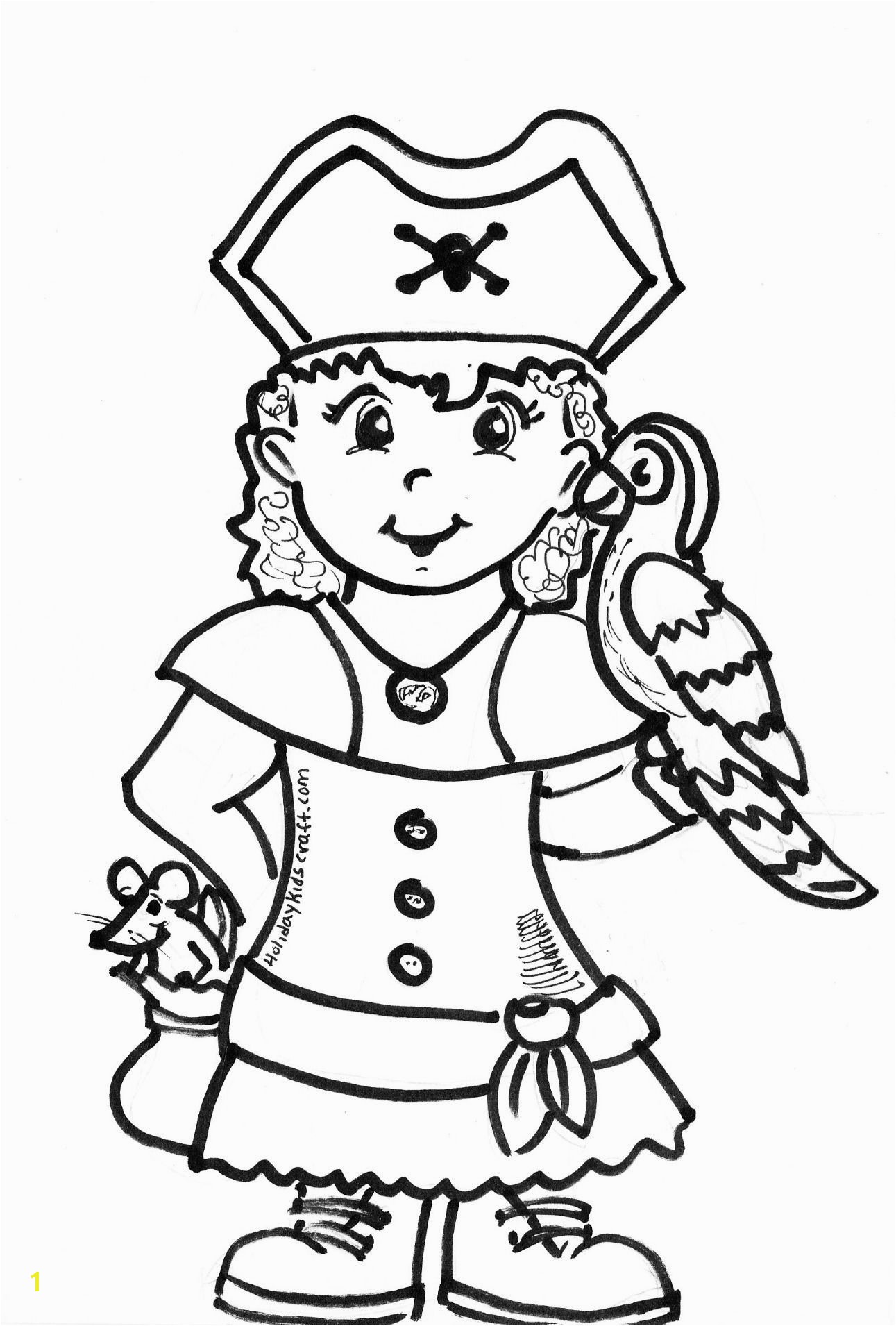 girl pirate coloring page