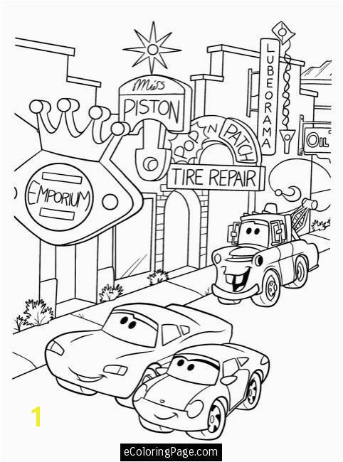 Disney Coloring Pages For Kids Beautiful Piston Cup Page Stock