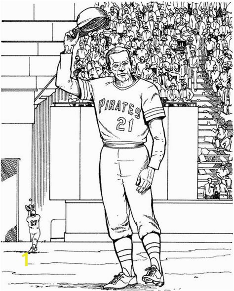 Pittsburgh Pirates Player Baseball Coloring Page Purple