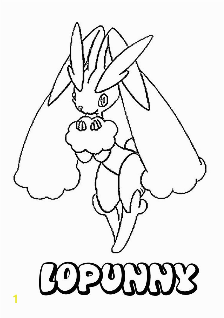 Pokemon Buneary Coloring Page Lopunny Pokemon Coloring Page More Pokemon Coloring Sheets On