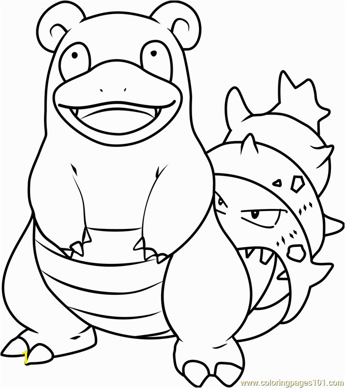 Slowbro Pokemon Coloring Page