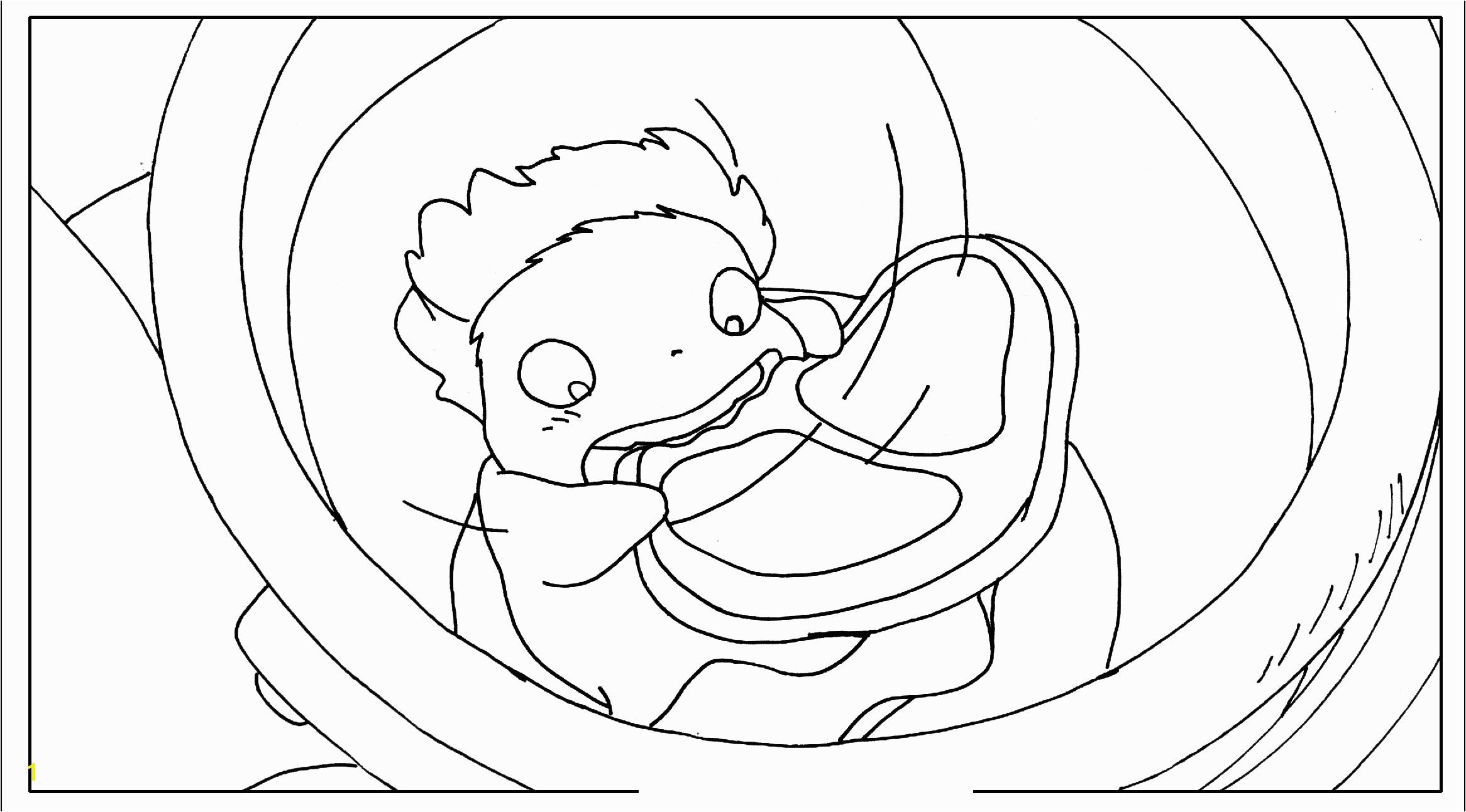 Successful Ponyo Coloring Pages To Print 4387