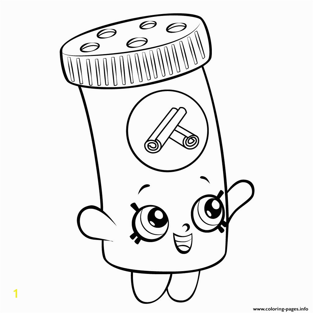 Popcorn Coloring Page Fresh Print Mon Shopkin Cinnamon Coloring Pages Kids