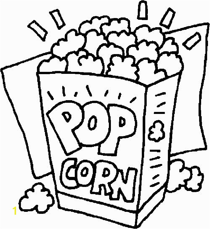 Popcorn Coloring Pages for Kids Coloring Pages Of Popcorn Specially for Kids