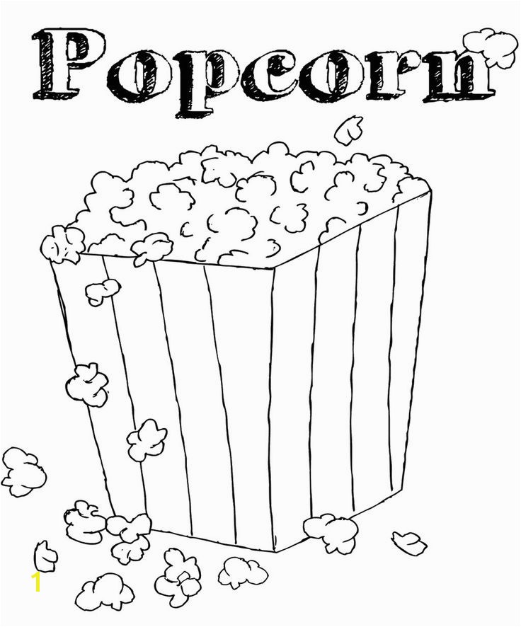 Popcorn coloring pages