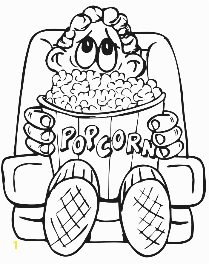 Popcorn coloring pages