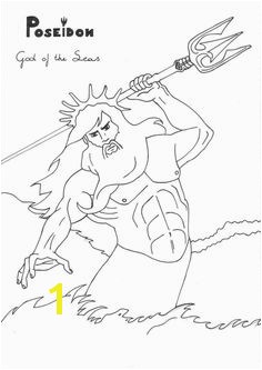 Poseidon by LilaTelrunya coloring page Greek God mythology Unit study