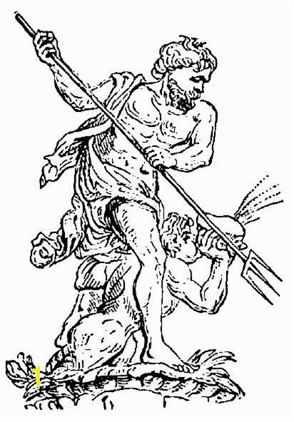 Poseidon coloring page