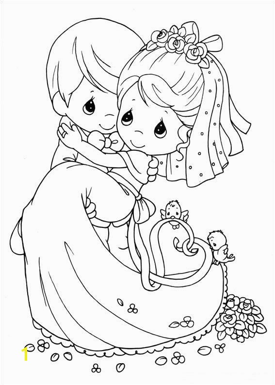 Precious Moments Wedding Coloring Pages