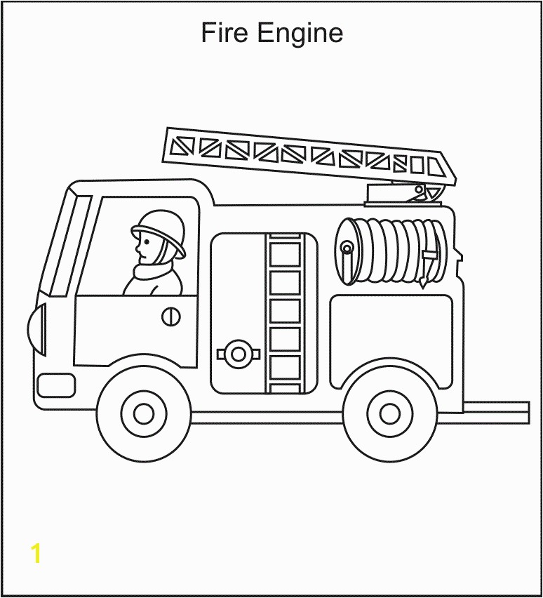 Free Coloring Pages Fire Truck