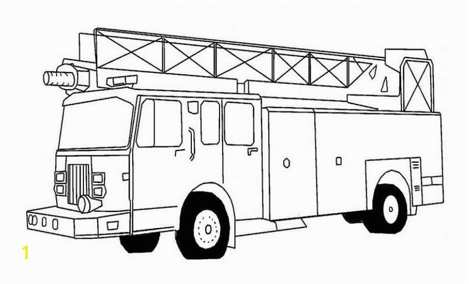 Preschool Fire Truck Coloring Page Printable Trucks to Color