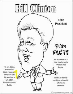 Bill Clinton Fact Coloring Page