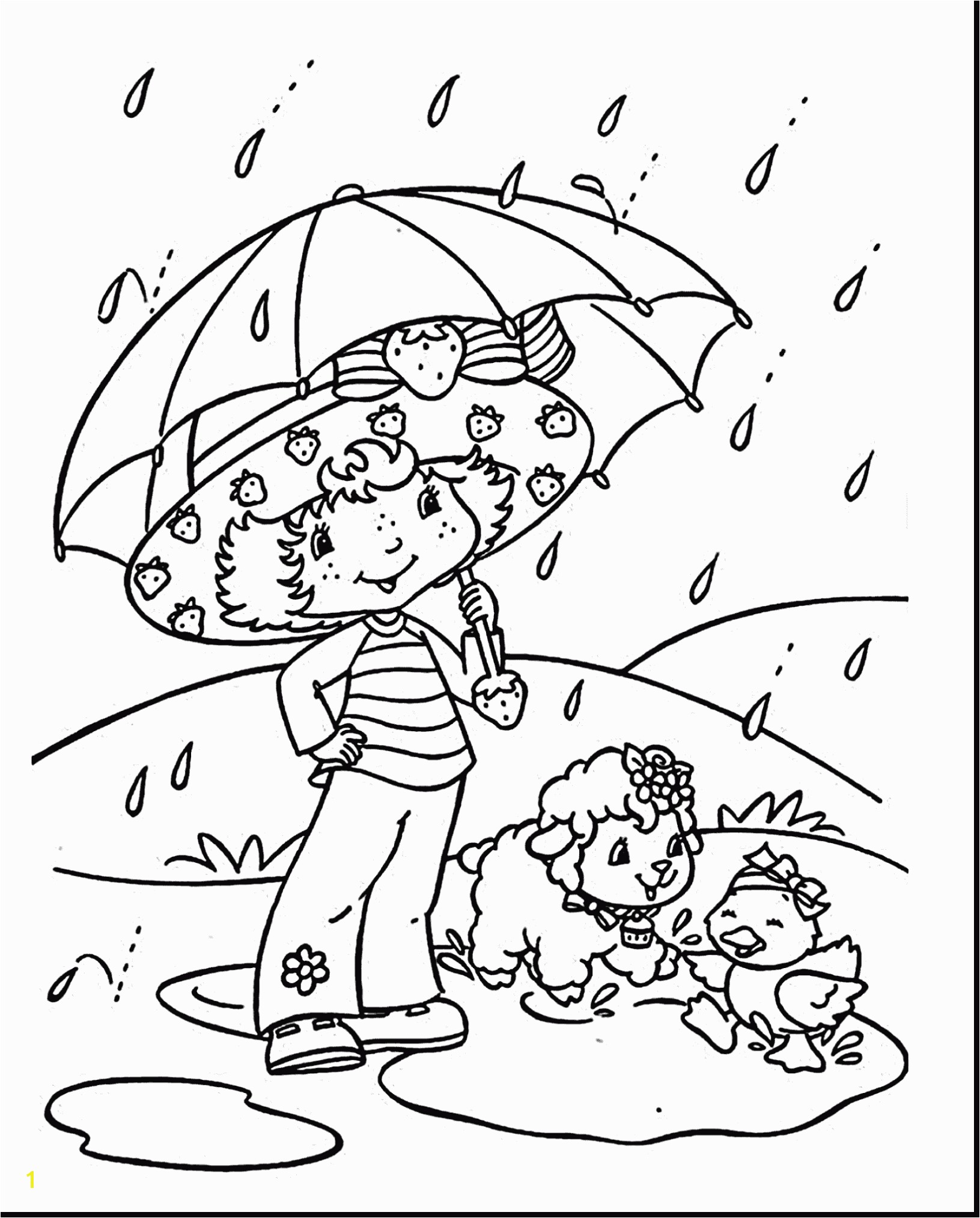 Exciting Rainy Day Colouring Pages Coloring Rain Page With 35