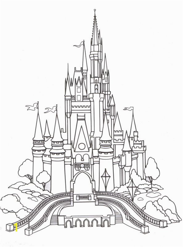 Princess In A Castle Coloring Pages Magic Kingdom Coloring Page Color Me Happy Pinterest