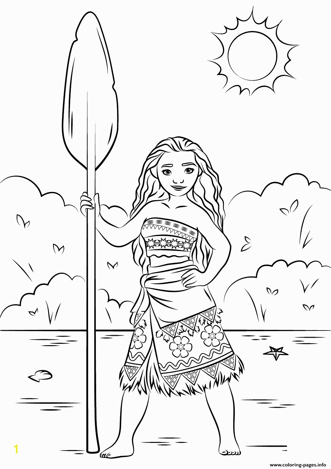 Print princess moana disney coloring pages