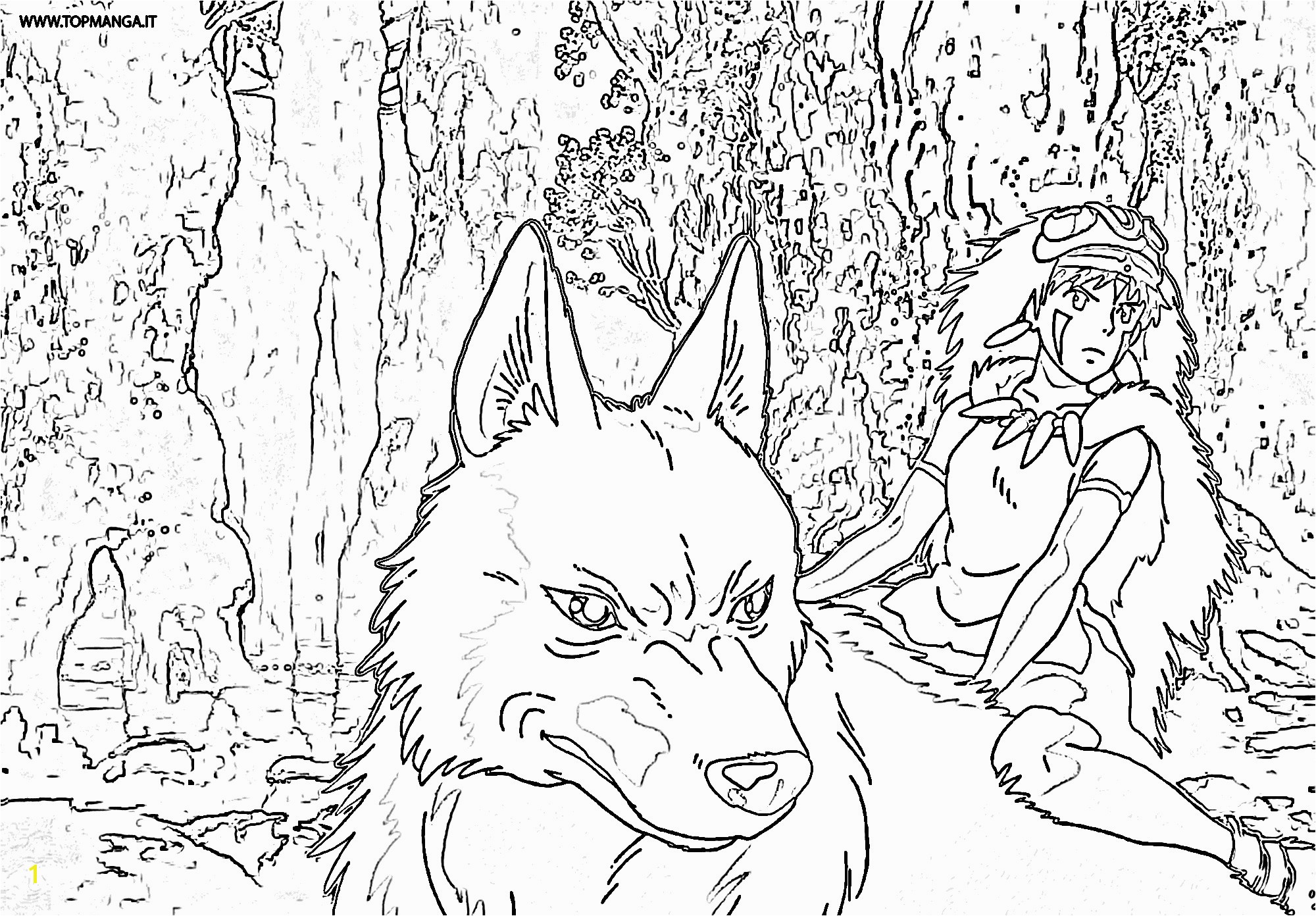 Advice Princess Mononoke Coloring Pages Princesse Page For Girls New Ideas