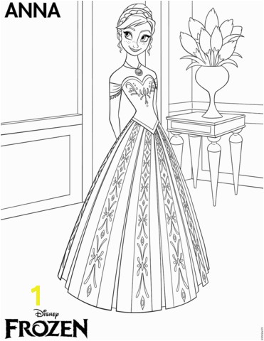 Printable Coloring Pages Frozen Frozen Anna Coloring Page