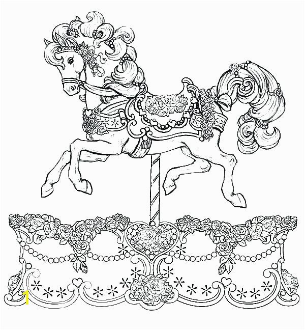 Printable Horse Coloring Pages New Coloring Carousel Coloring Pages Princess Riding A Horse Free Page