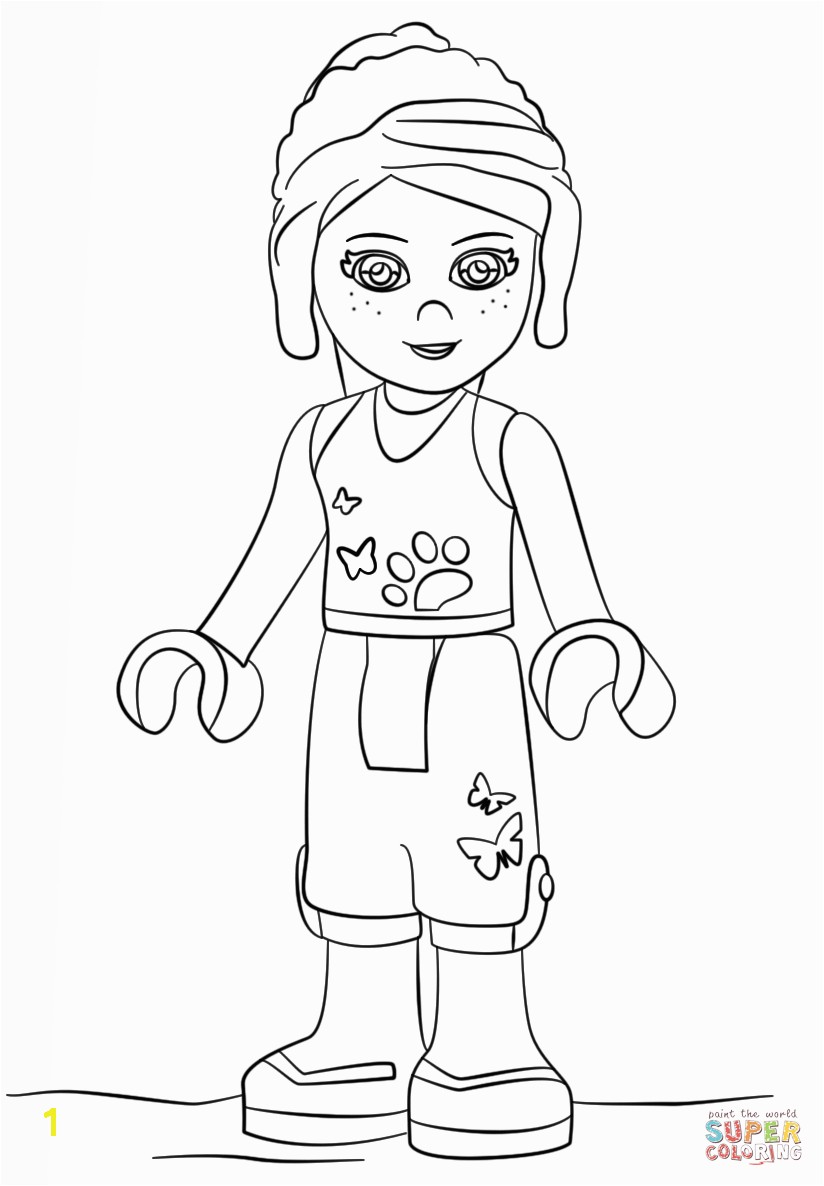 Printable Lego Friends Coloring Pages Lego Friends Mia Coloring Page