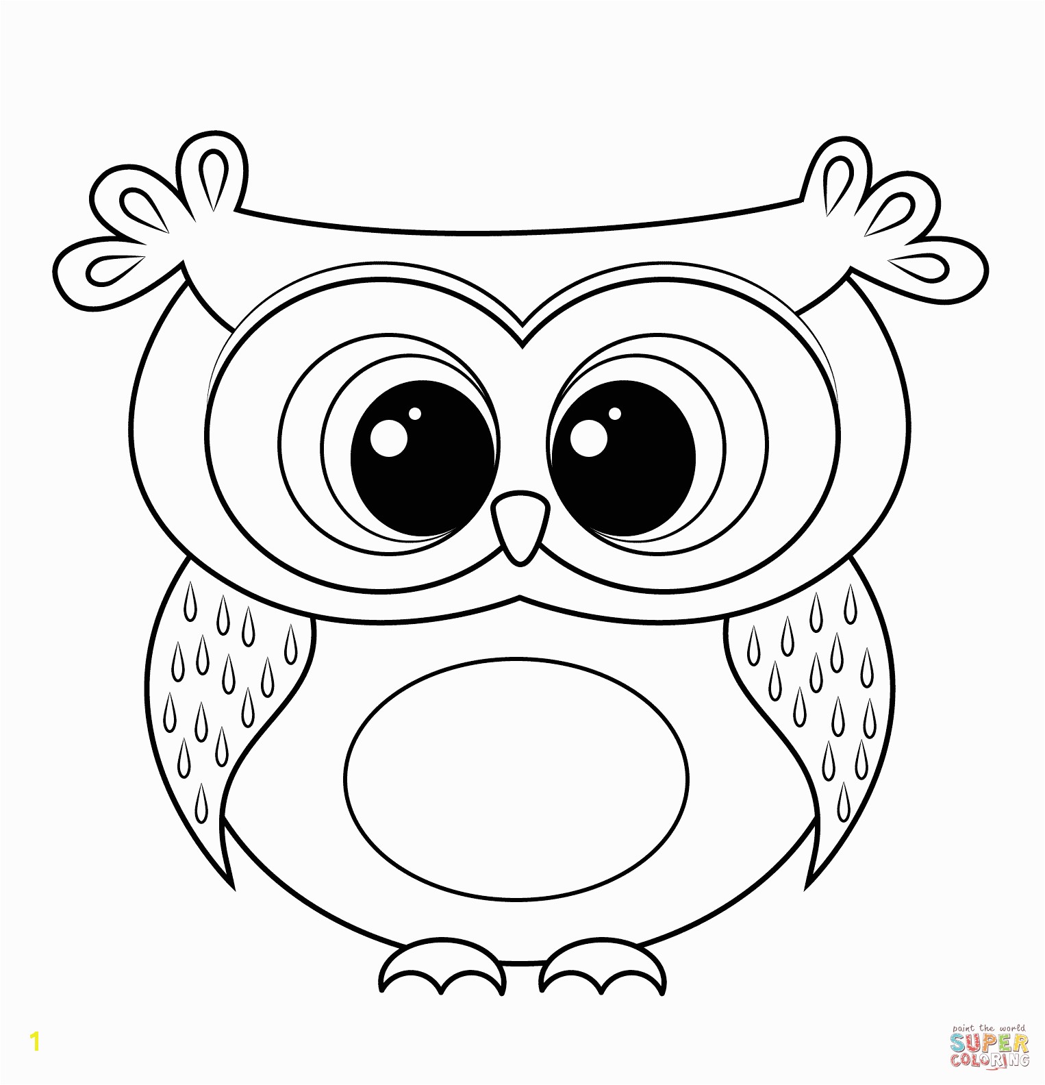 Printable Owl Coloring Pages Cartoon Owl Coloring Page Free Printable Coloring Pages