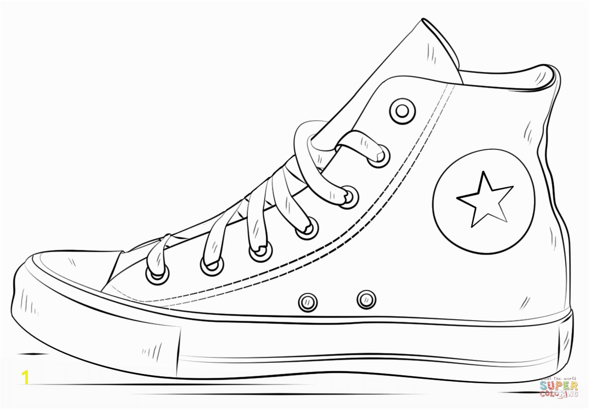 Reliable Shoe Coloring Page Converse Shoes Free Printable Pages