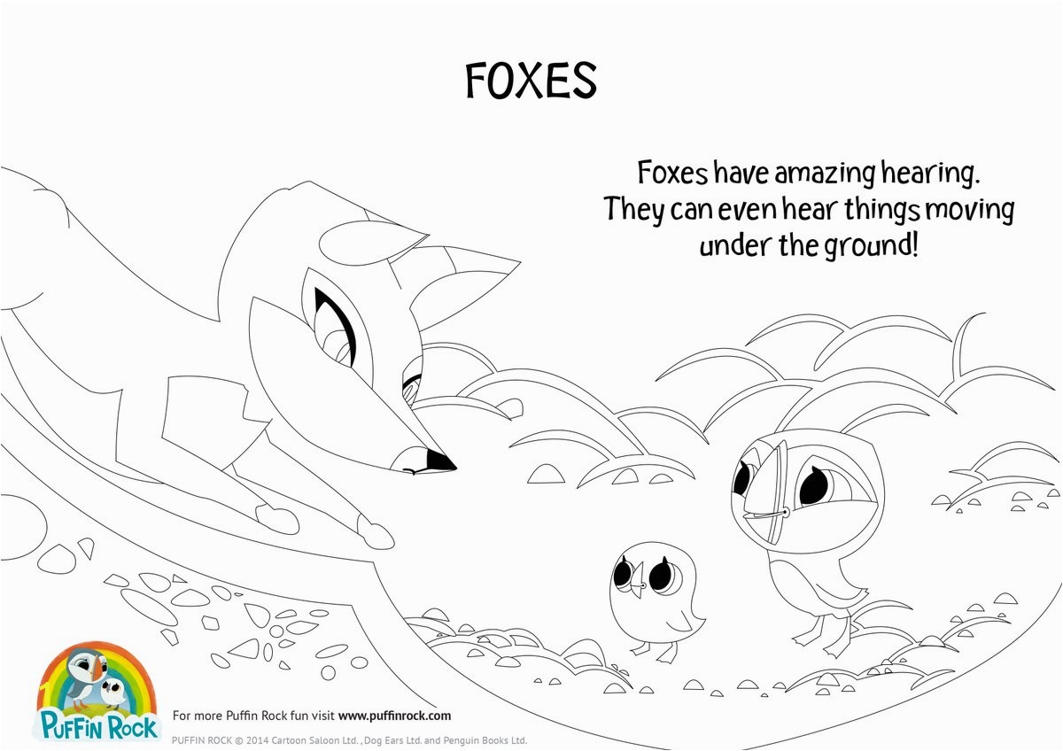 Just Arrived Puffin Rock Coloring Pages Twitter Feeling Foxy Check Out Our Fox