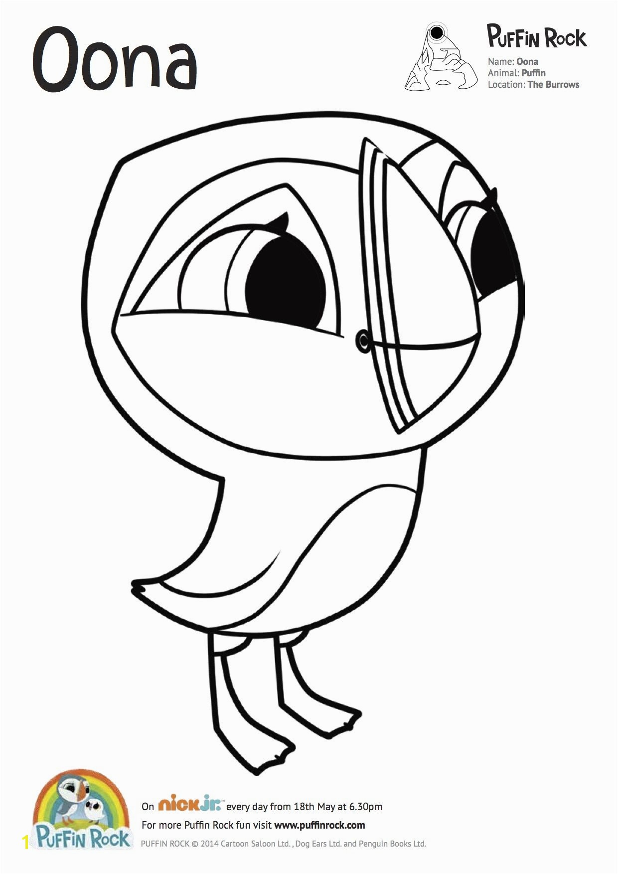 Popular Puffin Rock Coloring Pages Free Colouring 