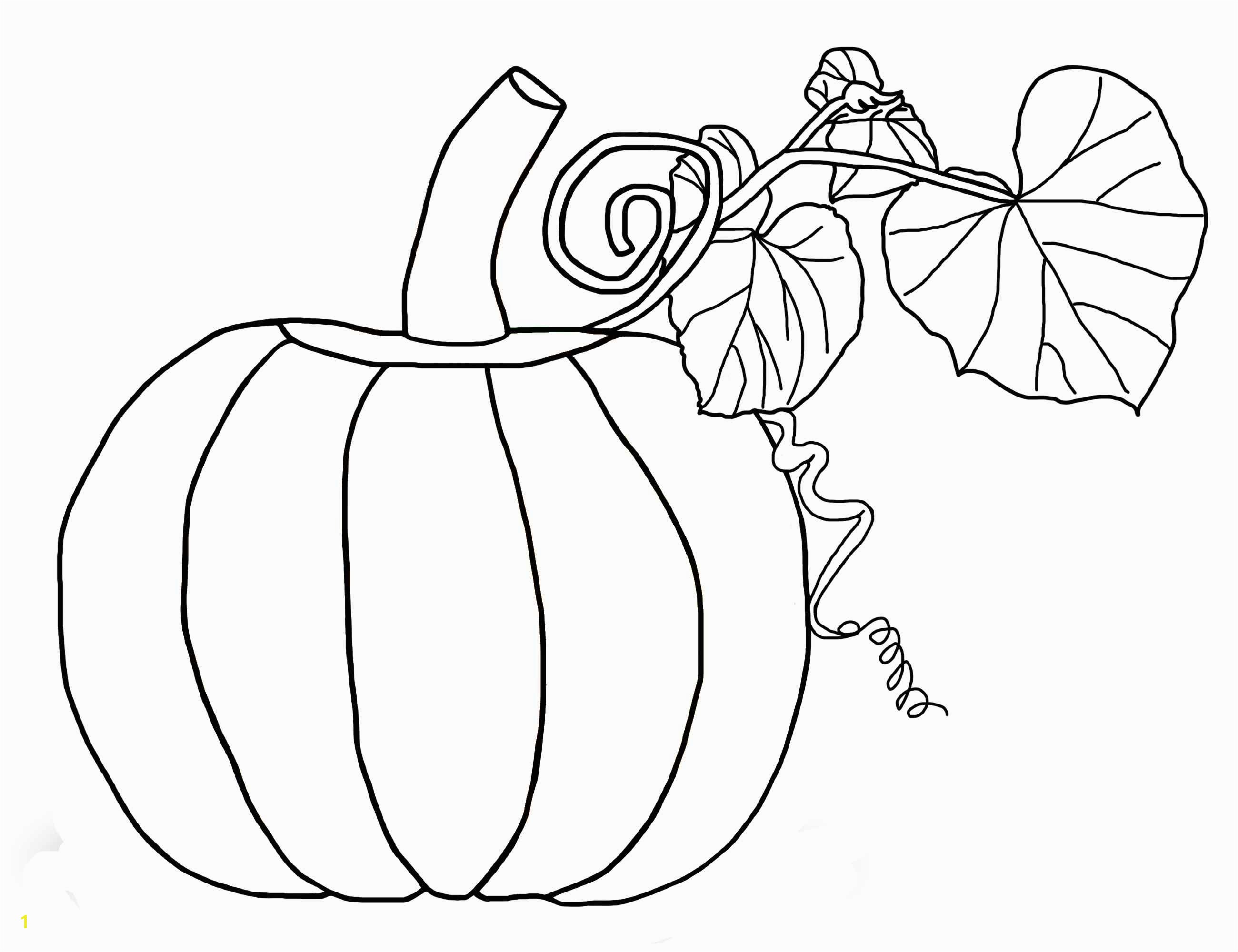 A pumpkin with vines and leaves Best Coloring Pages